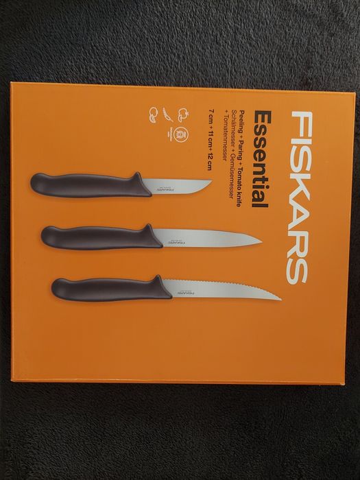 Fiskars zestaw 3 noży Nowy