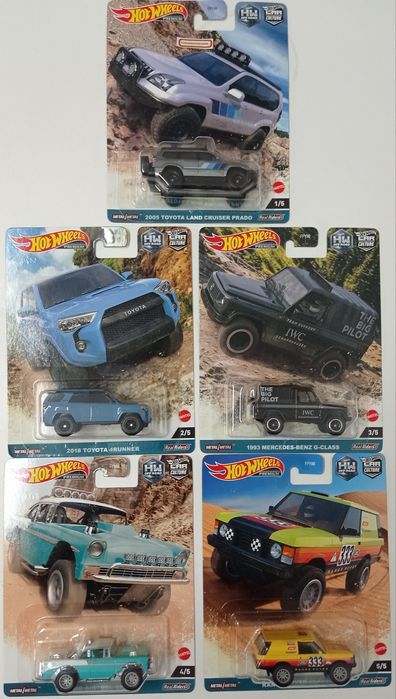 Set Completo 5 Miniaturas Car Culture Premium  Hotwheels