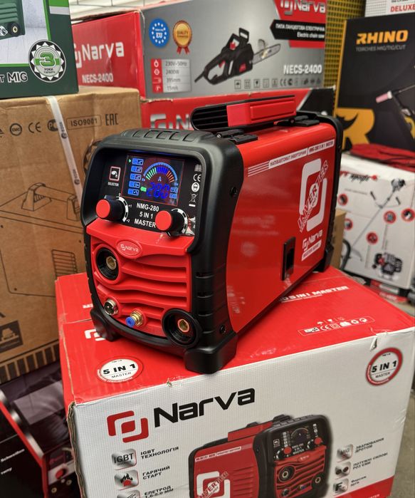 Сварочный полуавтомат Narva NARVA NMG-280 MASTER с газом и без 5в1 MIG бесплатная доставка