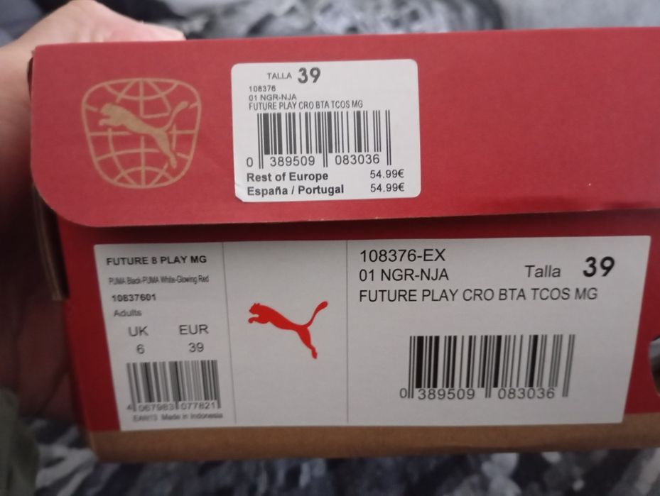 Chuteiras PUMA FUTURE número 39