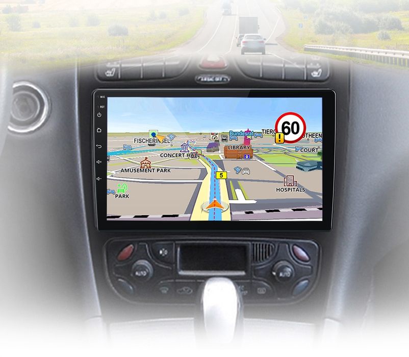 Rádio 9" android Mercedes C-CLK 2000-05 W203 S203 A209 WIFI GPS Novo