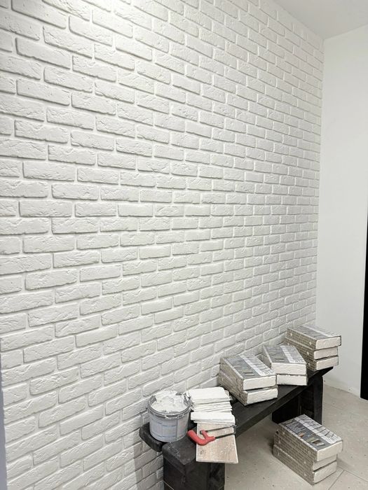 Parede de tijolo aparente em gesso – decoração elegante para casa