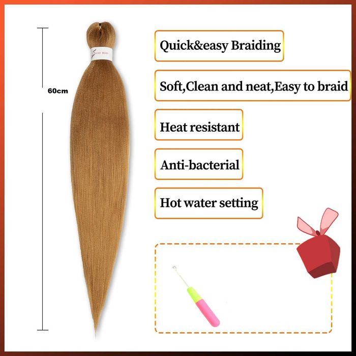 Nowe sztuczne włosy blond /proste /pasma /8szt /60cm /peruka /5403