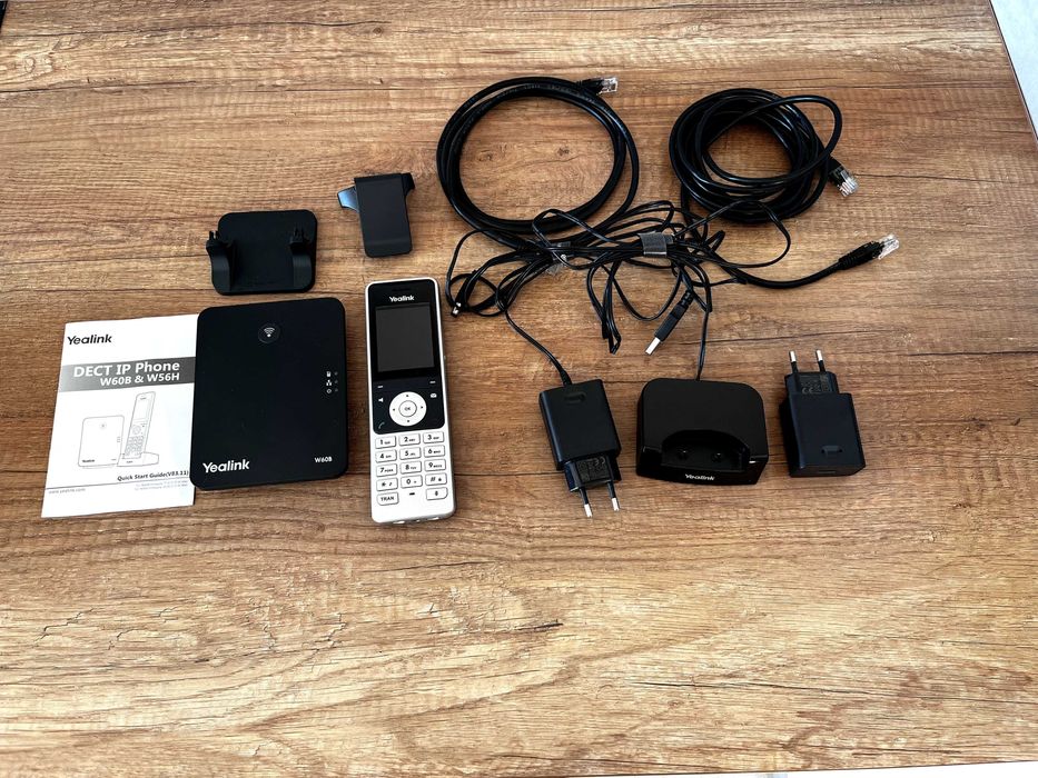 Telefon VoIP Yealink W60B + W56H: Zestaw DECT IP Phone (kompletny A++)