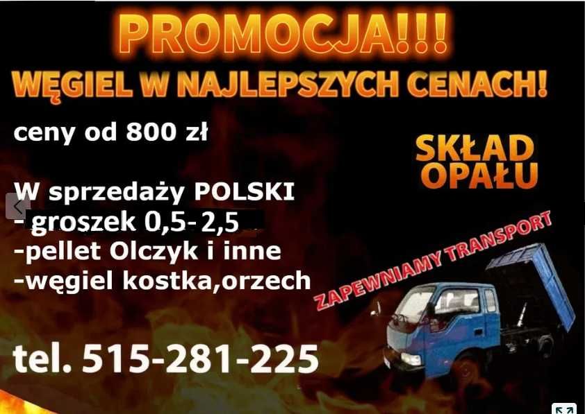 Groszek polski 28Mj/kg Węgiel polskie kopalnie Pellet Kowala