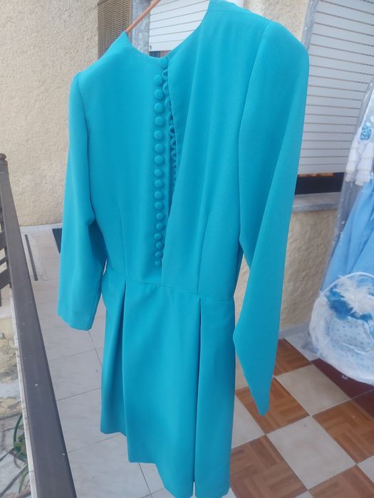 Vestido azul turquesa