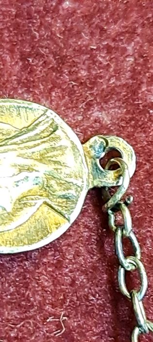 Terço em prata muito antigo.