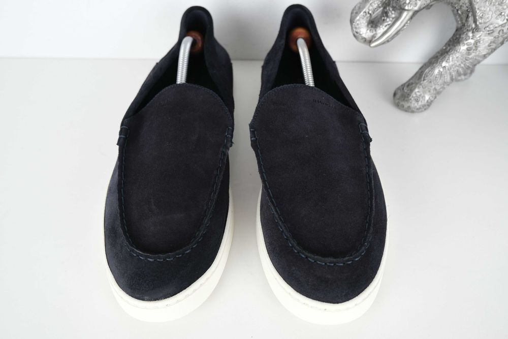 Tommy Hilfiger skóra mokasyny loafers  męskie  granatowe 46