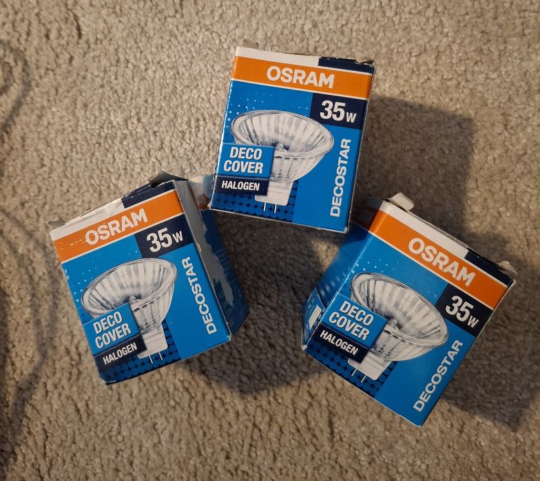 Lote iluminação GU5.3 / MR16 – 18 transformadores OSRAM + lâmpadas halogéneo e LED
