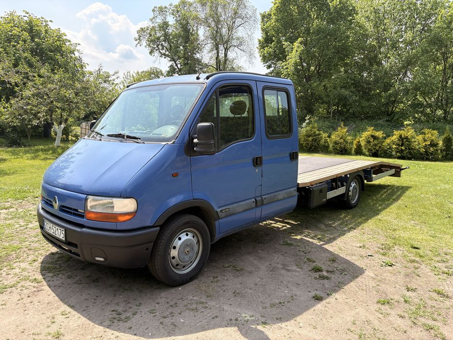 RENAULT MASTER LAWETA 7-OSOBOWA • NOWY NAJAZD • NOWA WCIĄGARKA • BARDZO DOBRY STAN