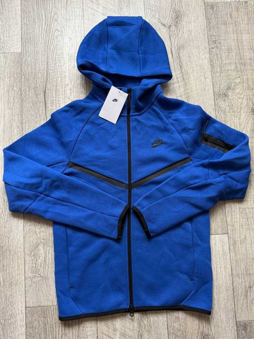 толстовка nike tech fleece blue - купить мужскую одежду