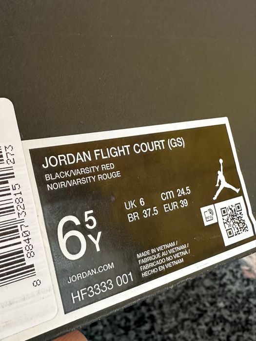 ОРИГІНАЛ Air Jordan Flight Court Black HF3333-001