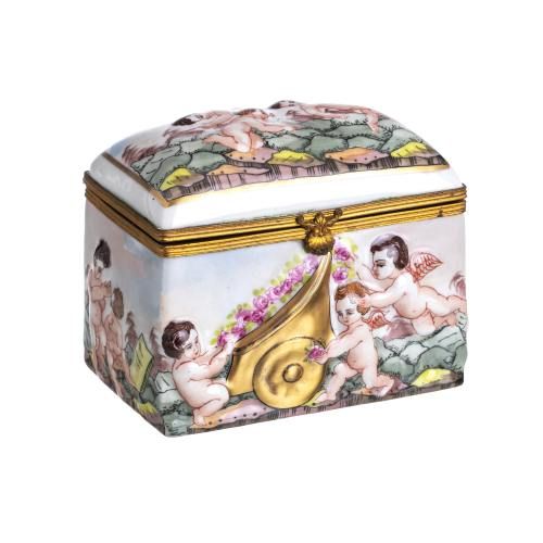 Porcelana - Caixa com tampa - Século XIX