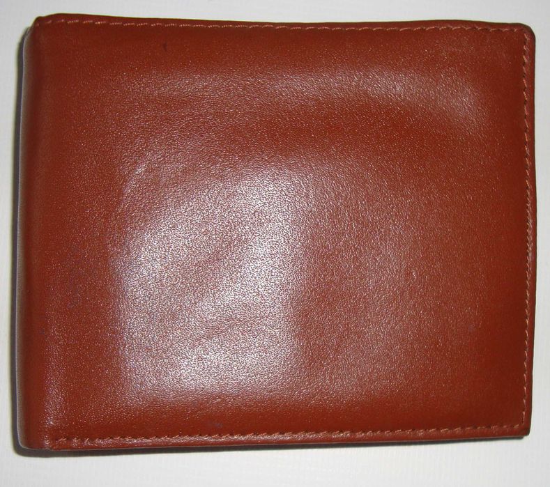 Чоловічий шкіряний гаманець світло-коричневий 10х12 см.