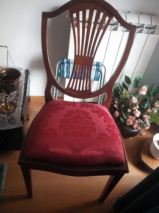 Cadeiras salas de jantar, tecido acetinado