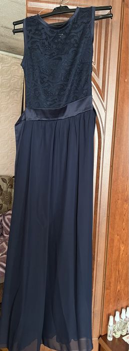 Платье синие длинное