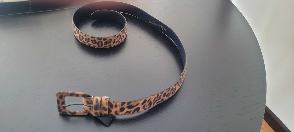 Cinto de senhora preto e castanho