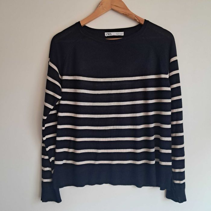 Zara oversize S granat i biel