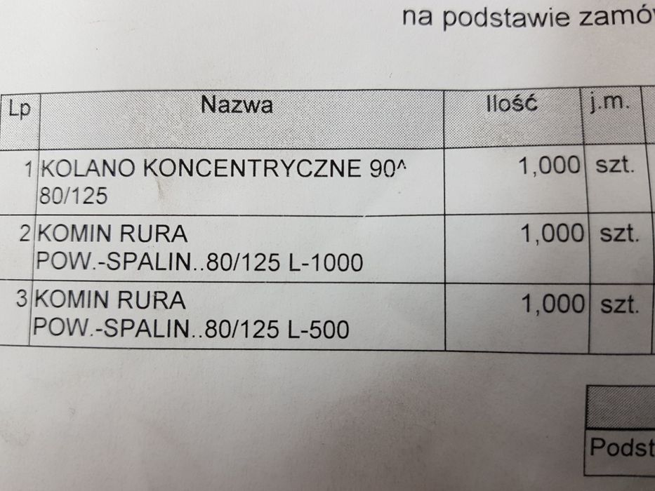 Rura do komina Komplet