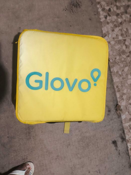 Mochila Expansível Glovo com capa de chuva