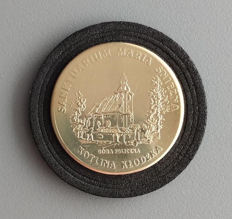 Medal Sanktuarium Maryjne Maria Śnieżna Kotlina Kłodzka Góra Igliczna 29 mm Matka Boska Matka Boża