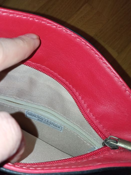 Genuine leather сумка через плече шкіряна Італія