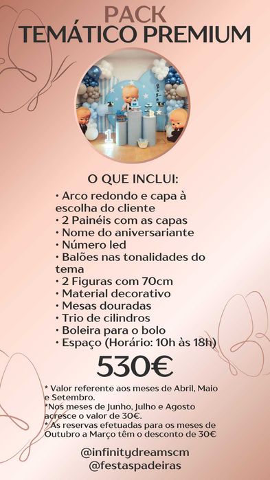 Aluguer de espaco com e sem decoração