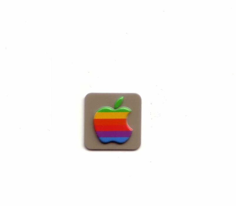 Vintage Apple Macintosh 1984 M0001 Rainbow Metal Emblem Logo 16mm