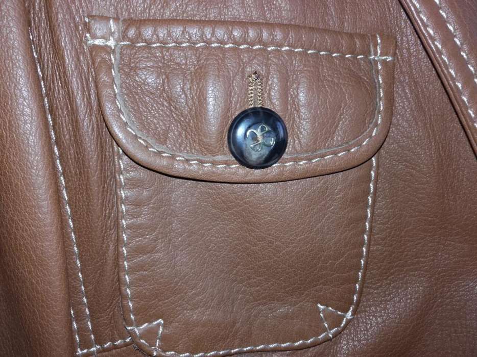 Casaco em pele cor de mel Elegance