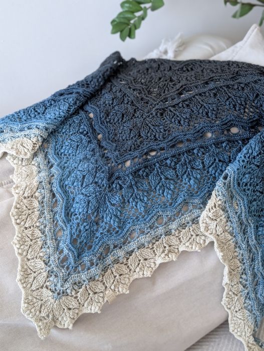 Chusta na szydełku Szal Szalik