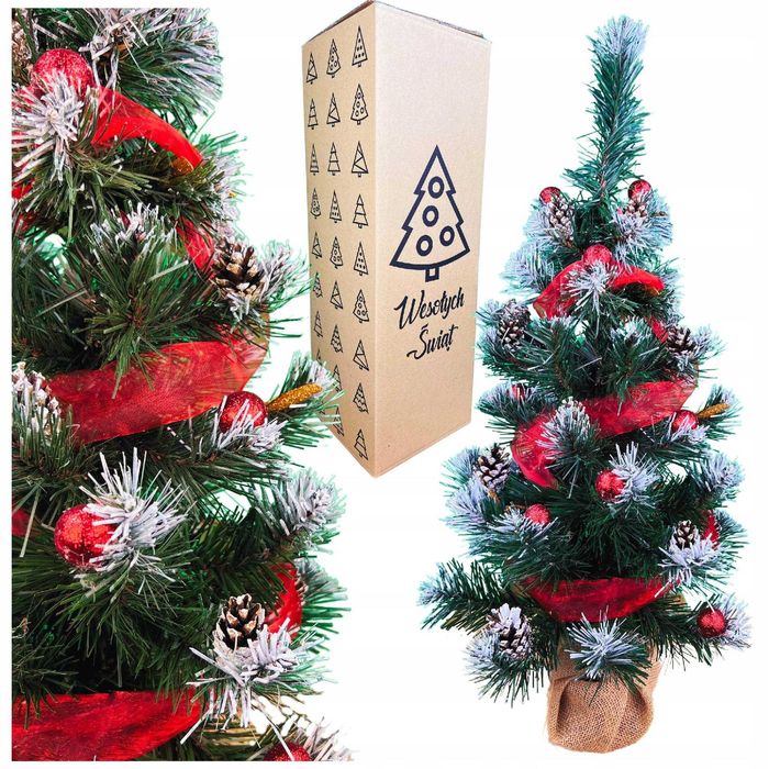 Choinka Sztuczna Elegancka Ośnieżona Drzewko Bożonarodzeniowe 65 cm