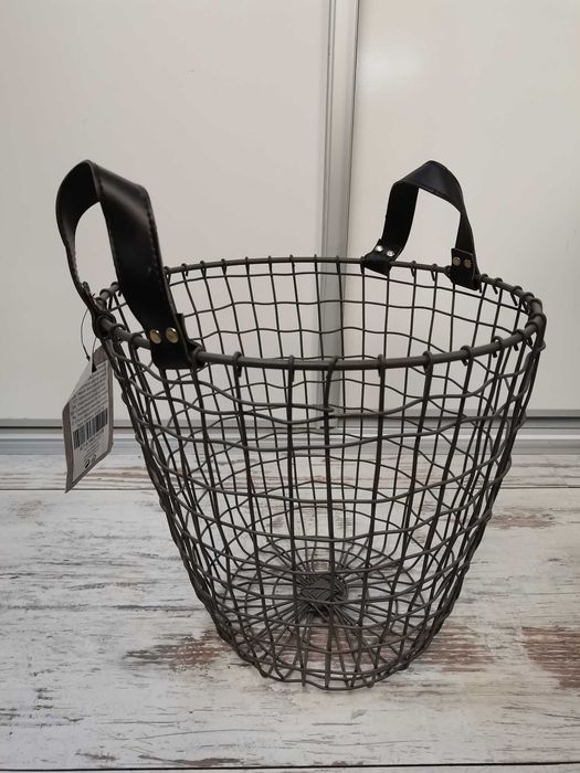 Nowy druciany kosz do przechowywania, z uszami