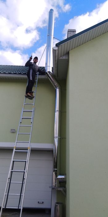 Монтаж дымоходов, чистка дымоходов, твердотопливных котлов ...