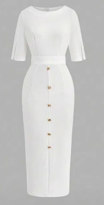 Butik Dayi, sukienka maxi, nowa, biała, tozm. 42