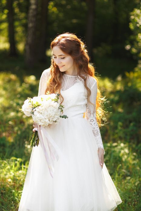 Сукня айворі, на розпис, випускний, вінчання