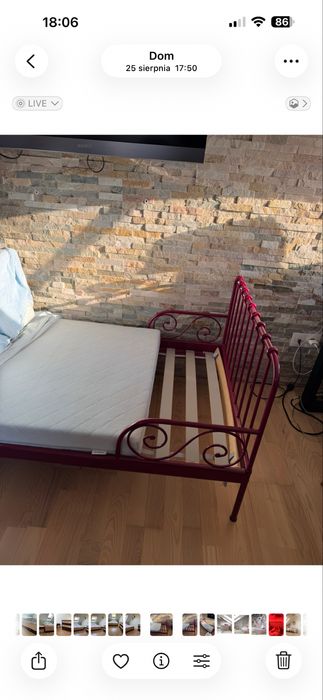 Łóżko ikea 80 cm, rośnie wraz z dzieckiem