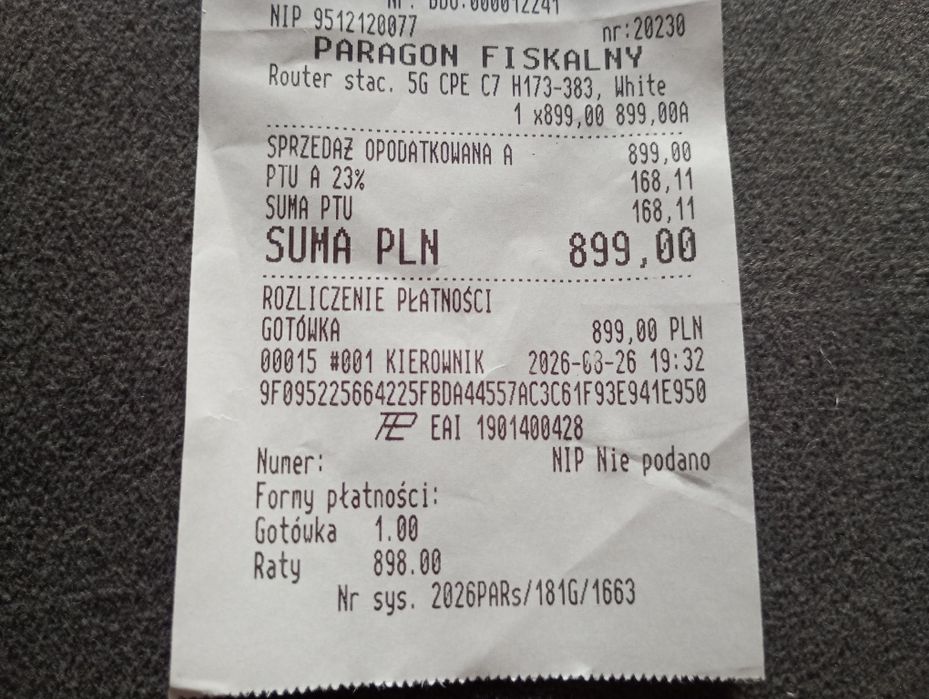 Router stacjonarny 5 G CPE C7 Nowy