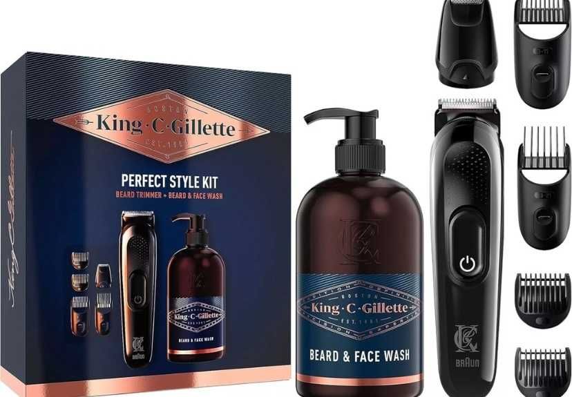 Zestaw King C. Gillette Perfect Style Kit – Trymer + Żel 350ml | OKAZJA
