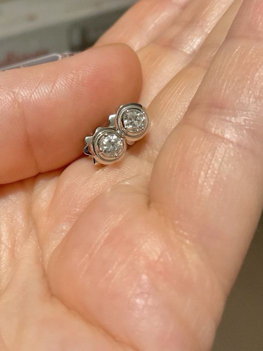 Сережки золотые бриллианты. Кульчики диамант. Серьги золото. Новые.