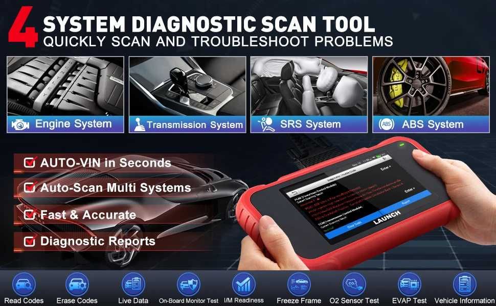 Launch CRP123E V3 Maquina Diagnóstico OBD Actualizações Grátis Vitalícias (NOVO)
