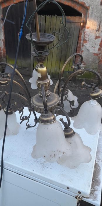 Żyrandol mosiężny