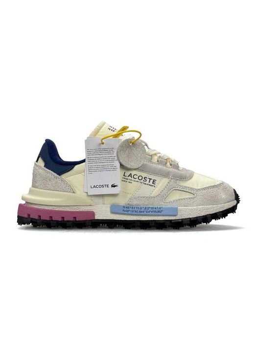 Хіт продаж жіночі кросівки Lacoste Elite Active Beige Grey Pink