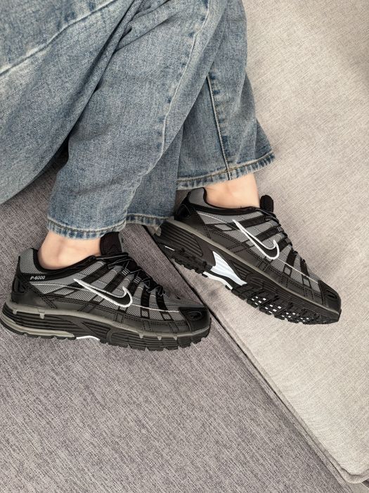 Кросівки Nike P-6000 Grey/Black premium | Кроссовки Найк жіночі чоловічі