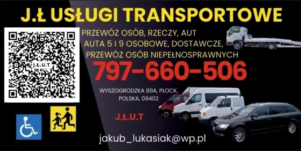 Usługi transportowe, Pomoc Drogowa Holowanie Pojazdów.