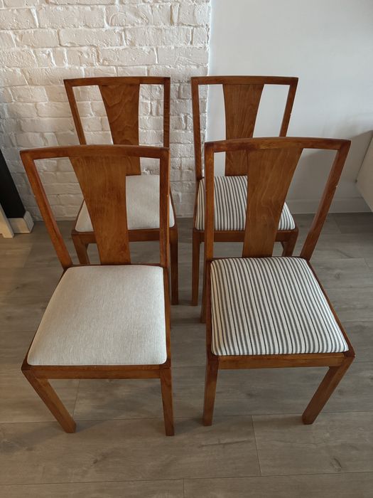 Krzesło z lat 60 tapicerowane odnowione (mam 8)