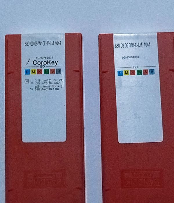 Plaquitas SANDVIK para Brocas corodrill880 originais Novas cx. seladas