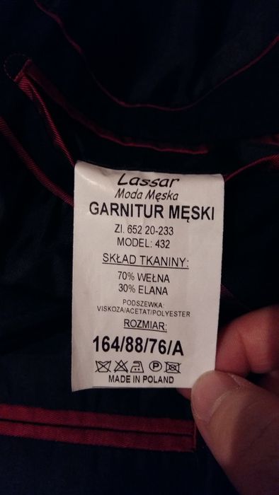 Czarny garnitur Lassar