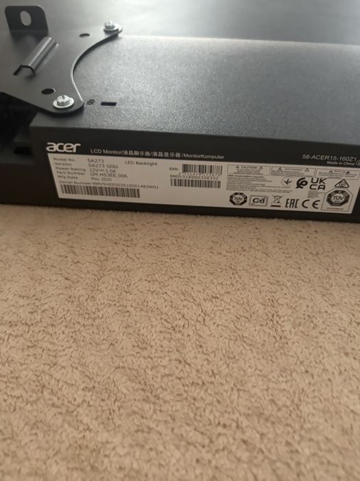 Monitor asus 27” 120hz