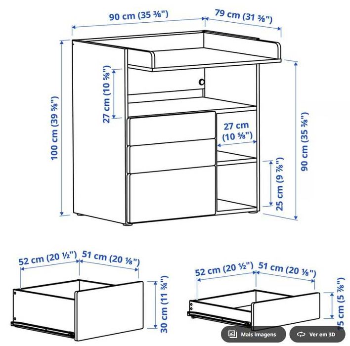 Trocador Muda Fraldas IKEA