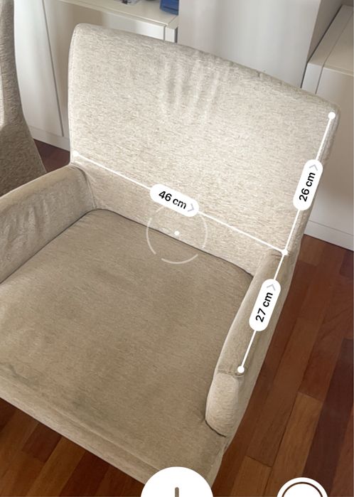 2x Cadeirao poltrona sofa em tecido